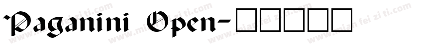 Paganini Open字体转换